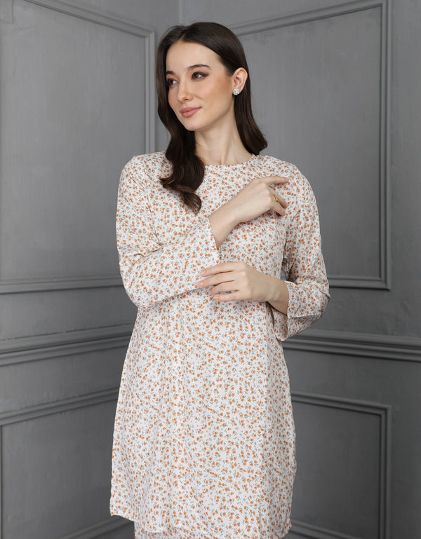 BAJU KURUNG PAHANG MODEN MADELEINE (RUST)